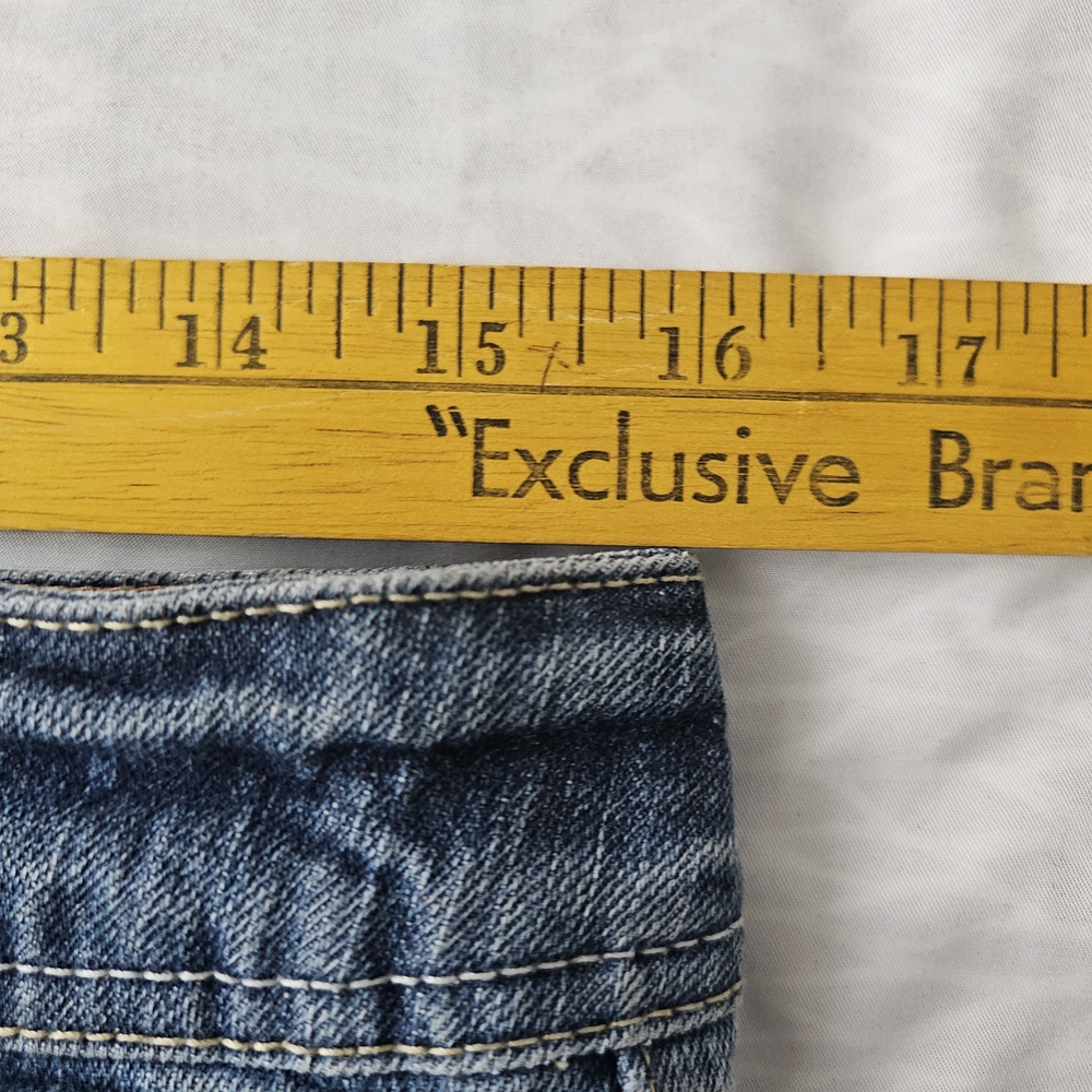 Smart Set Embroidered Pockets Denim Mini Skirt Y2K Sz 9 - Picture 7 of 13